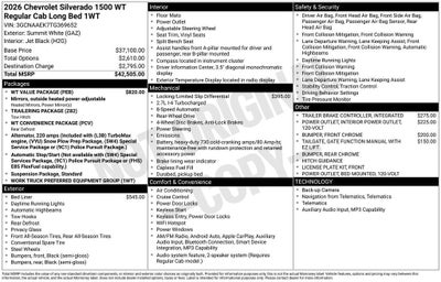 2026 Chevrolet Silverado 1500 WT