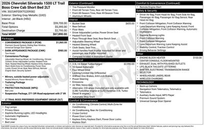 2026 Chevrolet Silverado 1500 LT Trail Boss
