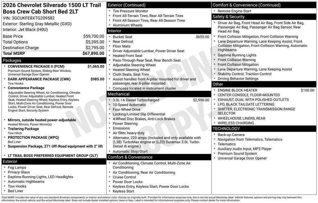 2026 Chevrolet Silverado 1500 LT Trail Boss