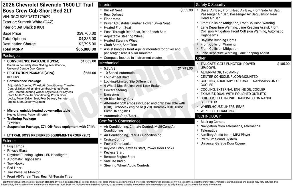 2026 Chevrolet Silverado 1500 LT Trail Boss