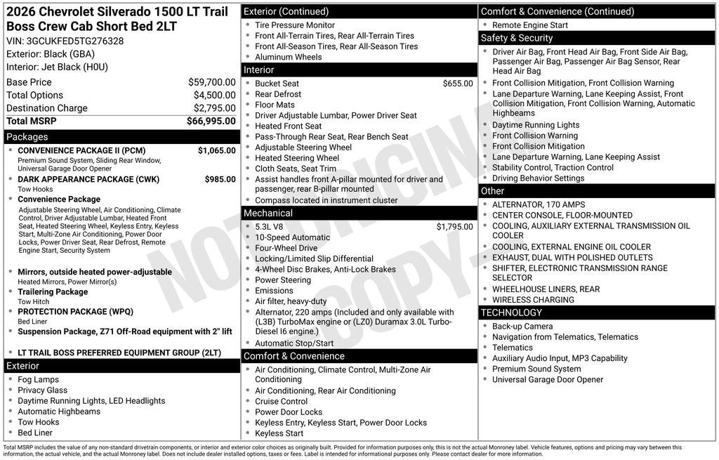2026 Chevrolet Silverado 1500 LT Trail Boss
