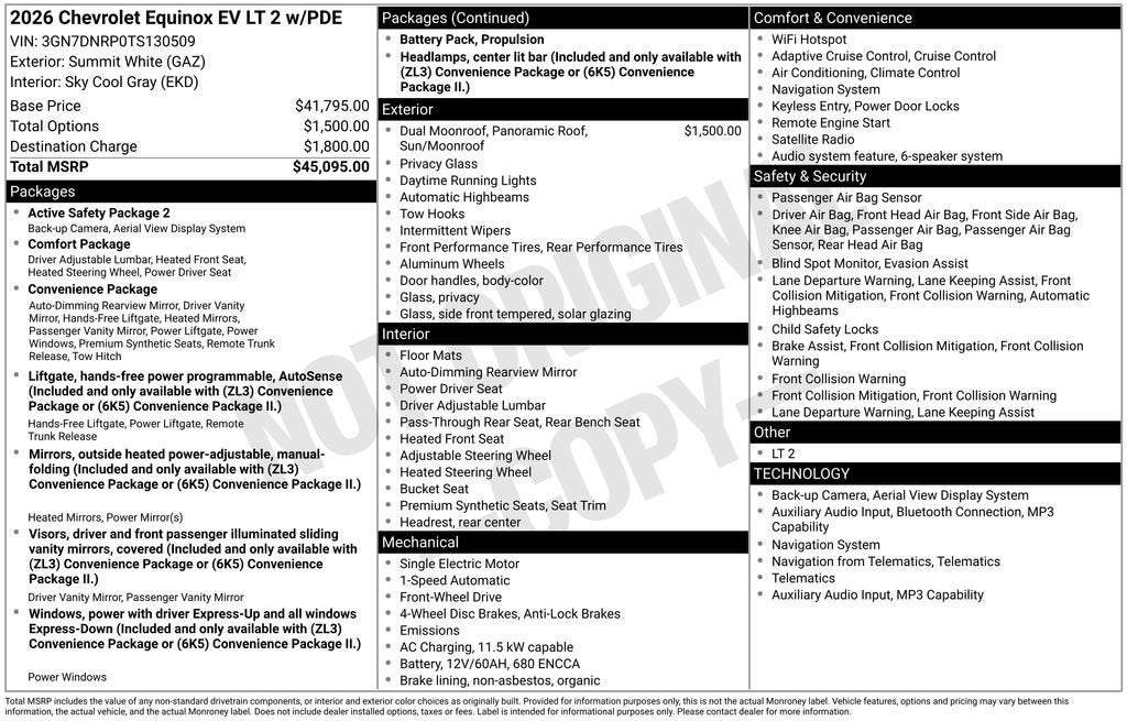 2026 Chevrolet Equinox EV LT