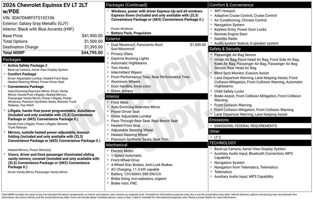 2026 Chevrolet Equinox EV LT