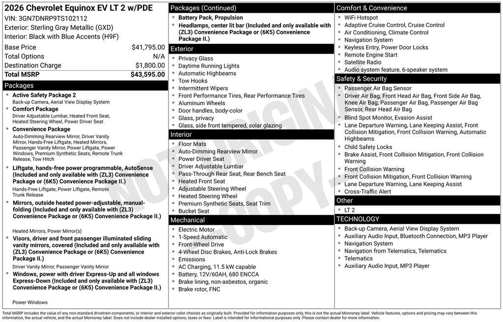 2026 Chevrolet Equinox EV LT