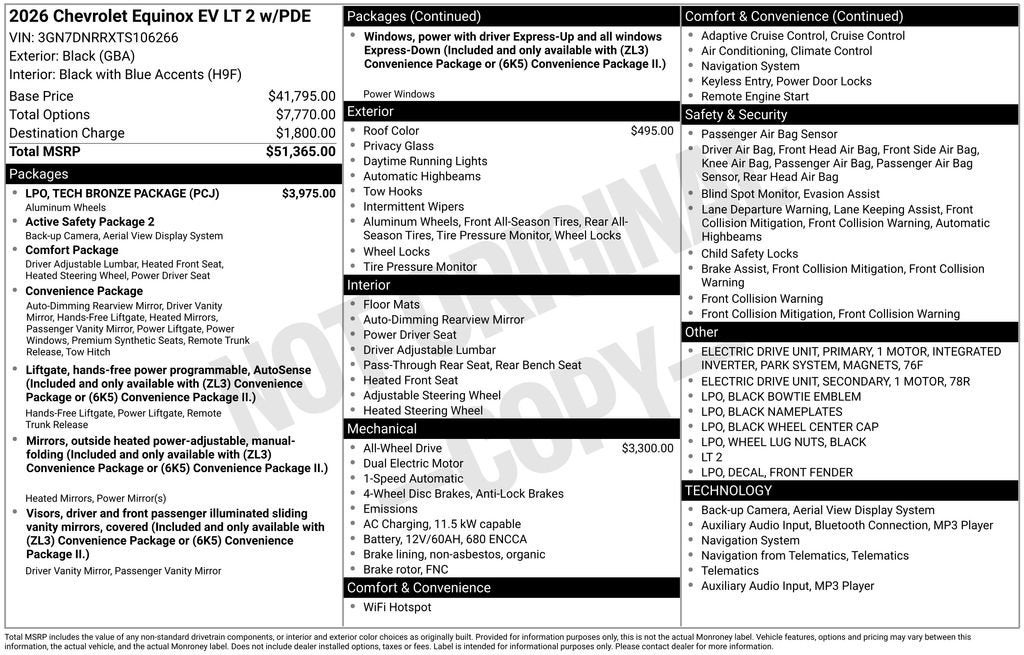 2026 Chevrolet Equinox EV LT