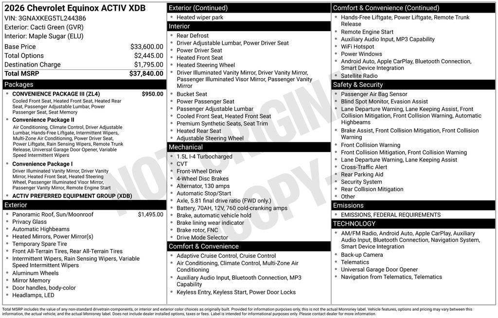 2026 Chevrolet Equinox ACTIV
