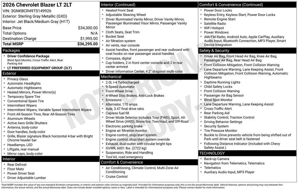 2026 Chevrolet Blazer 2LT