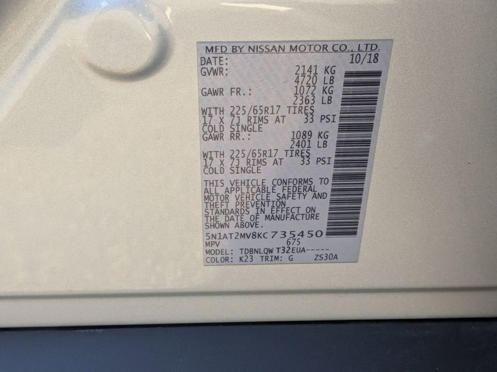2019 Nissan Rogue SV
