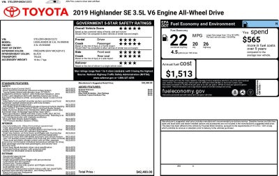 2019 Toyota Highlander SE