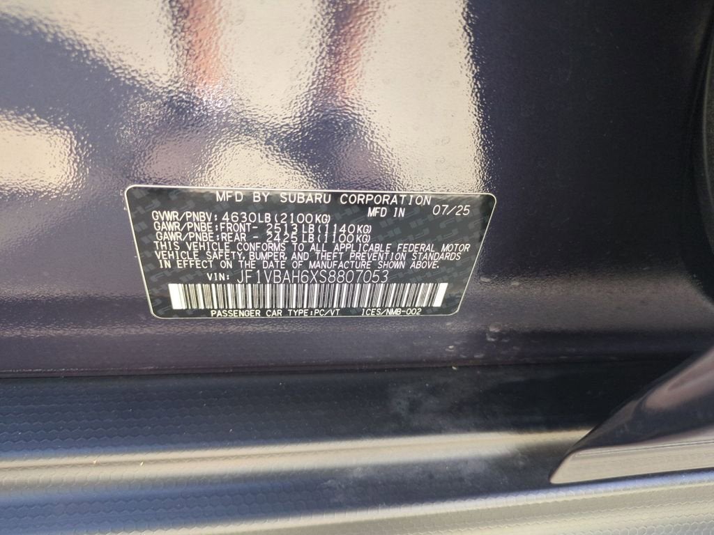 2025 Subaru WRX Premium