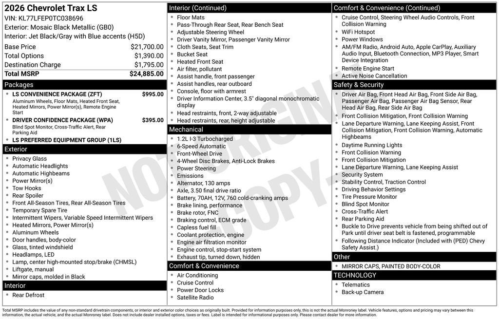 2026 Chevrolet Trax LS