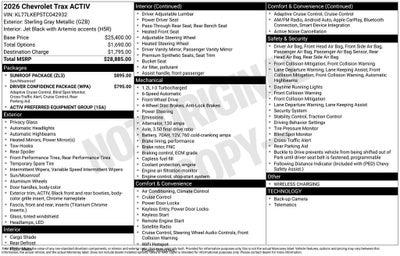 2026 Chevrolet Trax ACTIV