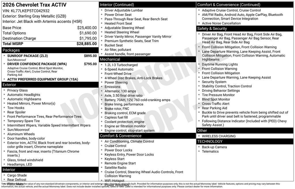 2026 Chevrolet Trax ACTIV