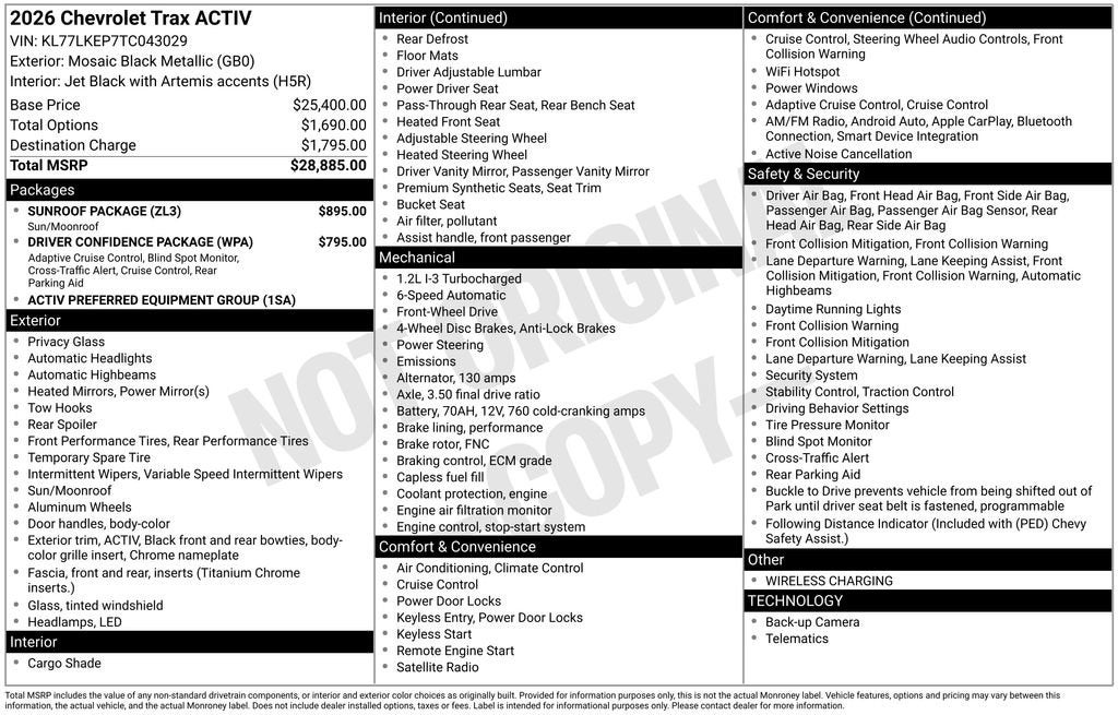 2026 Chevrolet Trax ACTIV