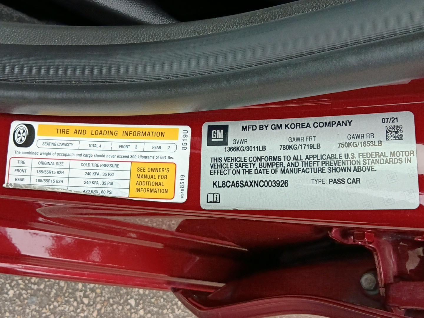2022 Chevrolet Spark LS Manual